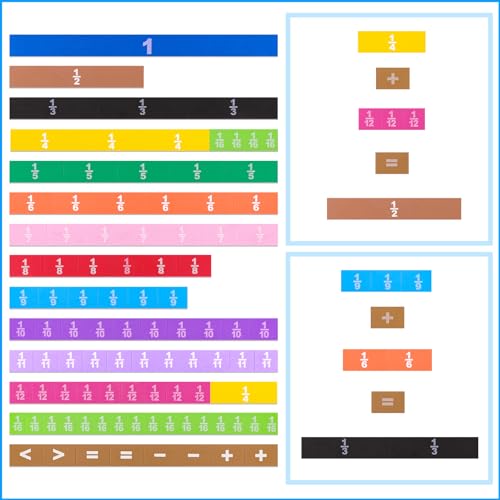 Meetory 180pcs Magnetic Fraction Tiles Circles, Rainbow Math Manipulatives Set for Preschool Elementary School Teacher, Prefect Classroom Learning Tools, Homeschool Supplies - color: Multicolor