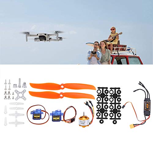 RC Airplane Motor, 2212 KV2200 Brushless Motor 40A XT60T SG90 Servo 6035 Propeller Accessory Kit for RC Aircraft RC Plane Quadcopter Fixed Wing Plane Helicopter Aircraft (Black)