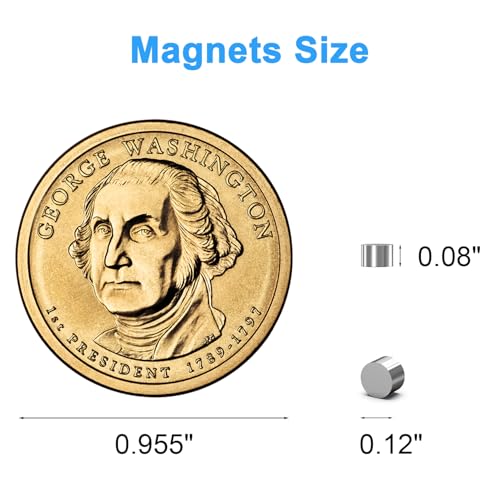 Mini Magnets, 3x2 mm Small Round Magnetic 600 Pack - size: 3x2 mm