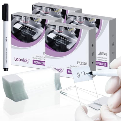 288pcs Frosted Microscope Slides and Pen, LVQ095 - color: 288pcs Microscope Slides and Pen
