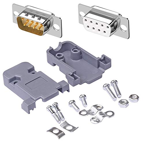 DB9 20 Sets Solder Gold Plated Joints Connector 9PIN RS232 Adapter - style: DB9 Gold-plated Pin
