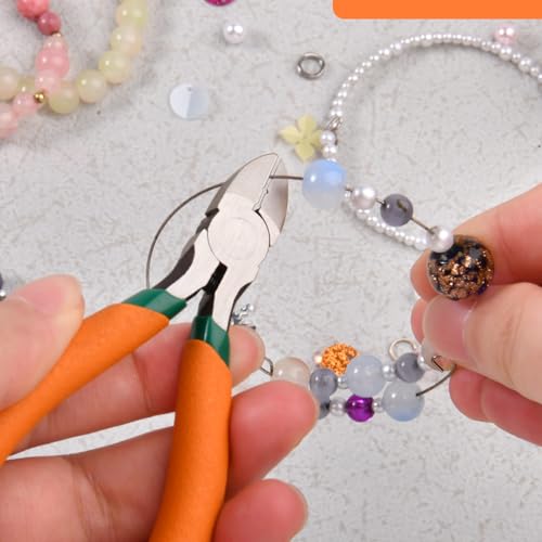 4-Inch Mini Diagonal Cutting Pliers with Wire Stripping Holes