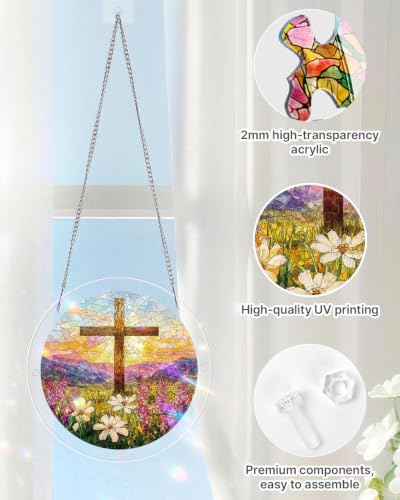 KaayeeWood Acrylic Suncatcher Puzzle,Garden of Holy Light-14.10 in - color: Garden of Holy Light, size: 14.9 in