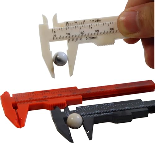 3Pcs Mini Plastic Vernier Caliper 80mm, Double Scale Measuring Tool