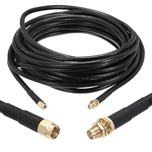 MECCANIXITY KMR240 Coax Extension Cable 50ohm 25Ft SMA Male to N-Type Male - size: 25ft