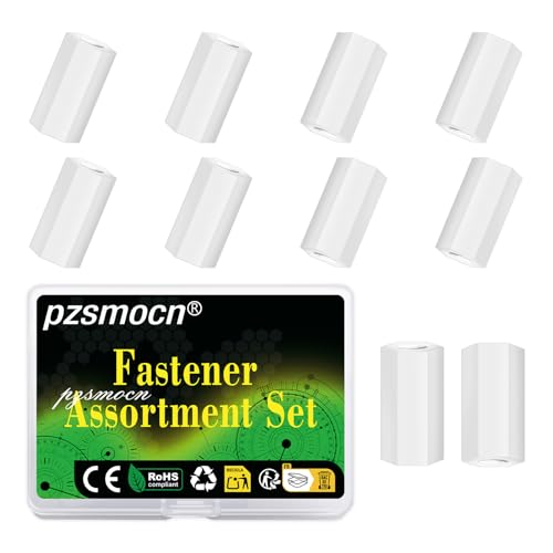 100pcs M3x10mm Nylon White Female-Female Hex Standoff Spacer Kit - size: M3*10 mm, style: White Female-Female Hex Standoff