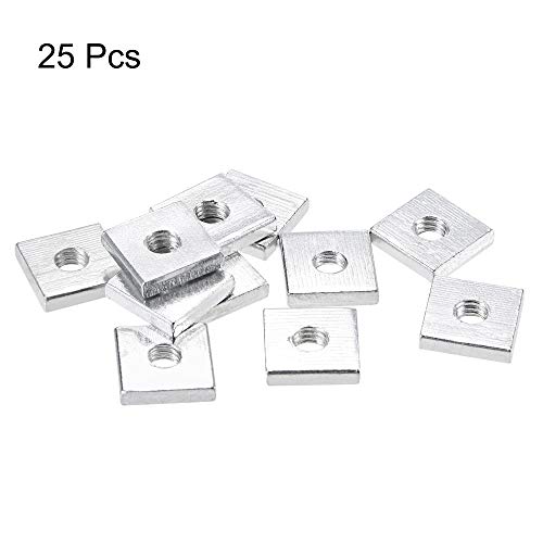 uxcell Square Nuts, M5x13mmx3mm Zinc-Plated Metric Coarse Thread Assortment Kit, 25 Pcs - size: M5x13mmx3mm