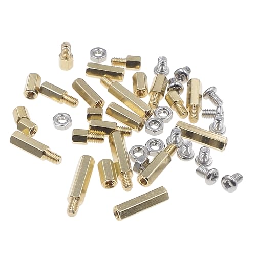 160PCS M4 Brass Male-Female Hex Standoffs Kit w/ 304 SS Screws & Nuts - size: M4