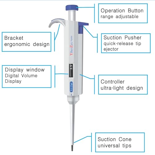 High-Precision Adjustable Single Channel Pipettor 0.1-2.5ul for Laboratory - size: 0.1-2.5ul(2)