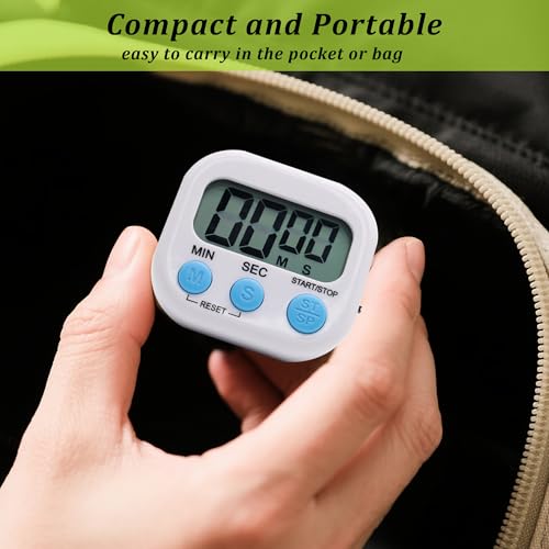 4 Pack Multi-Function Electronic Timer - Kitchen Timer,Magnetic Digital Timers,Big LCD Display, ON/Off Switch,Extensively Use in Cooking,Gym, Meeting, Classroom,Kitchen,Study,Work,Outdoor Activities - size: 4