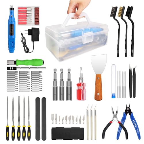 3D Print Finishing Kit with Electric Polishing Tool, Cleaning & Removal Set - color: Professional-Grade Tools