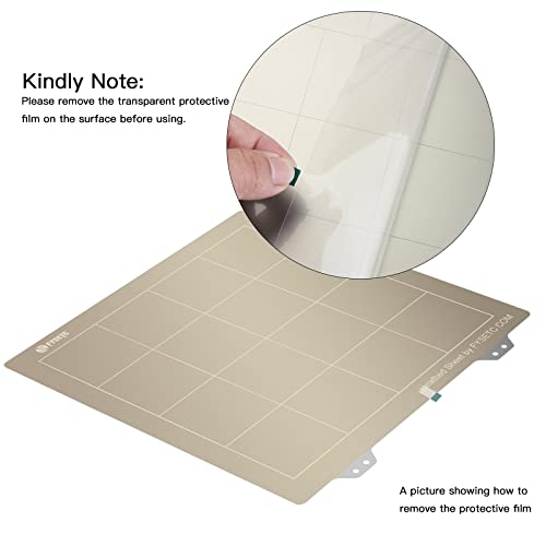 FYSETC Flsn QQ-S Build System 265mm/ 10.4 inch Diameter 3 in 1 Round PEI Sheet Flexible Steel Platform+Sticker Base with Adhesive Heated Bed Cover for Flsn QQ,QQ-S,QQ-S-Pro 3D Printer