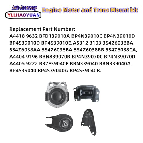Yllhaoyuan Set of 4 Engine & Transmission Mounts for Mazda 5 2006-2010 - size: 2006-2010 Mazda 5 2.3L