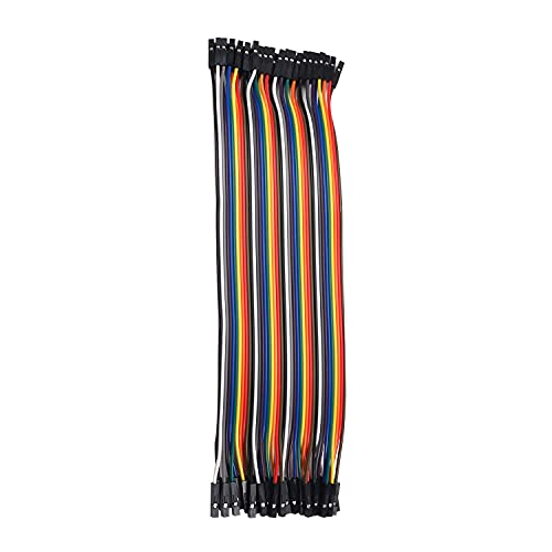 Fielect Dupont Jumper Wires Breadboard Jumper Wires Colorful Ribbon Cables 40pin 21cm Long Female to Female 1Pcs - color: F/F, size: 21cm