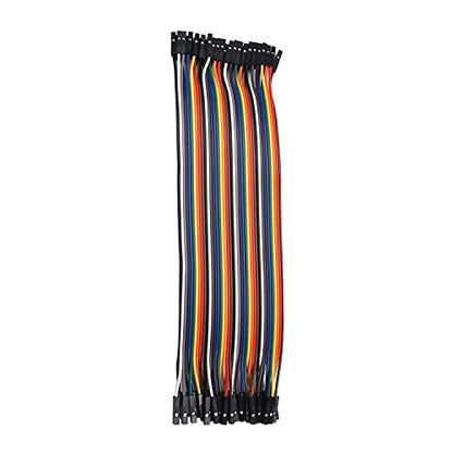 Fielect Dupont Jumper Wires Breadboard Jumper Wires Colorful Ribbon Cables 40pin 21cm Long Female to Female 1Pcs - color: F/F, size: 21cm