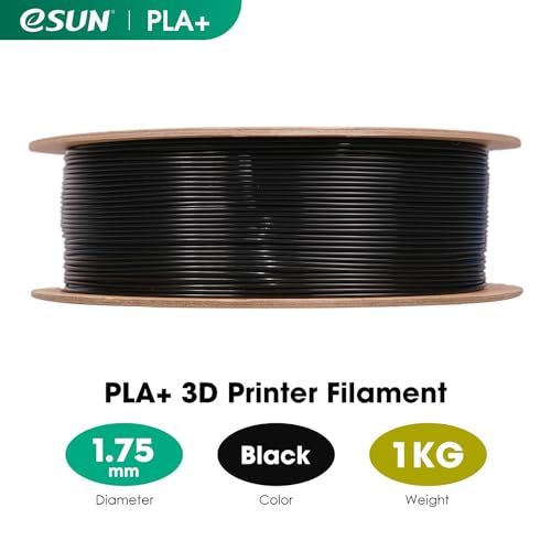 eSUN PLA+ Filament 3D Printer Filament PLA Plus 1KG Black - color: D-black, size: 1KG