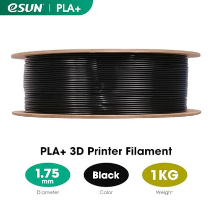 eSUN PLA+ Filament 3D Printer Filament PLA Plus 1KG Black - color: D-black, size: 1KG