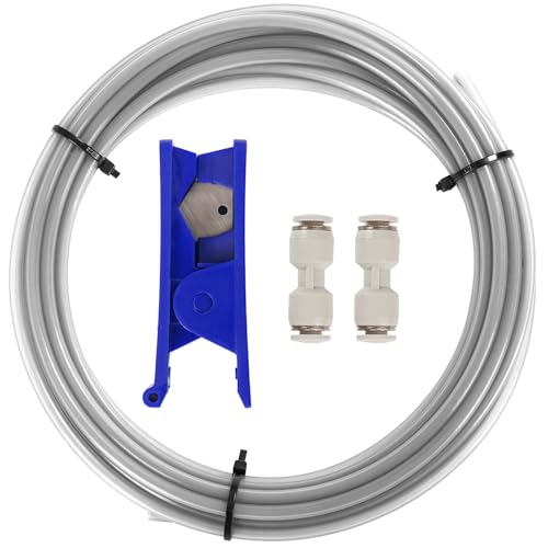 Sovol PTFE Tube 2.5mm ID 4mm OD, 5M/16.4ft w/2 Couplers&Tubing Cutter, Gray - size: 5 Meter (Gray)