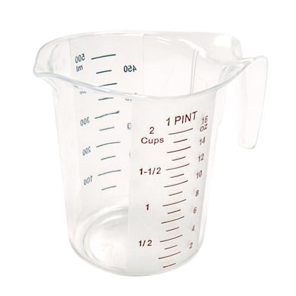 Winco 1 Pint Clear Plastic Measuring Cup - size: 1 Pint
