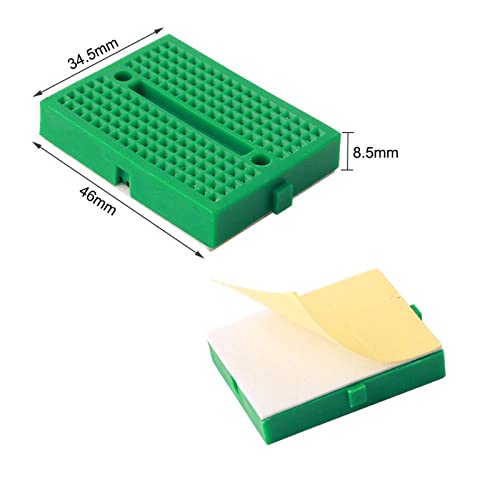 12Pcs Small Solderable Breadboard 170 Tie-Points Mini Breadboard Kit Mini PCB Prototype Solderless Breadboards Bread Boards Circuits Beadboard(Lkelyonewy) - size: 1.77"*1.38"*0.36"