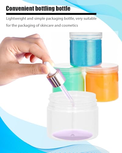 Plastic Storage Jars, 12 Pack Clear Storage Jars Wide Mouth Plastic Jars Clear Container With Lid For Lotion, Cream, Ointments, Makeup, Eye Shadow, Samples, Potravel Storage (4 oz) - size: 4 oz