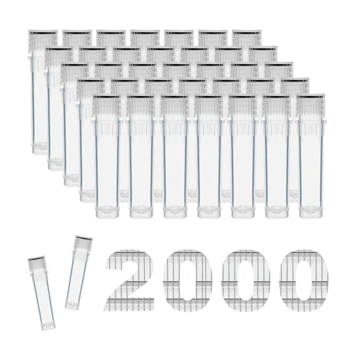 2.0ml Cryovials, O-Ring Caps, Clear Cryotubes, Case of 2000 - color: Clear, size: 2.0ml