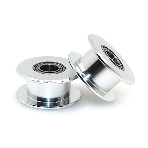 3Dman GT2 20 Toothless Bore 5mm Aluminum Timing Belt Idler Pulley for 6mm Width 3D Printers (10pcs) - color: 20Toothless 5mm Bore