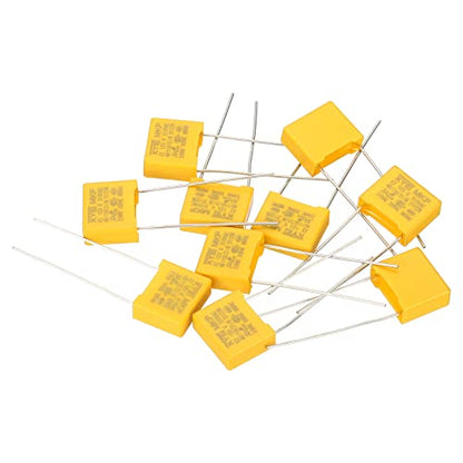 PATIKIL Safety Capacitors, 10 Pack 0.01uF AC 310V 10mm Pin Pitch 13x11x5mm Polypropylene Film Capacitor Assortment Kit for DIY Electronic Products - style: 0.01 uF