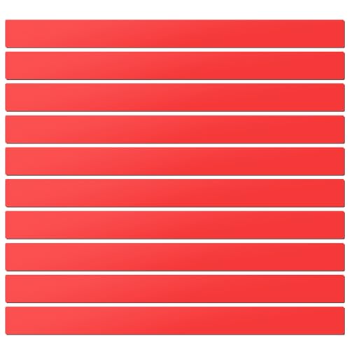 LLPT Dry Erase Magnetic Label Strips, 1" x 12", Red, 10 Pack - color: Red, size: 1" x 12" 10 Pack