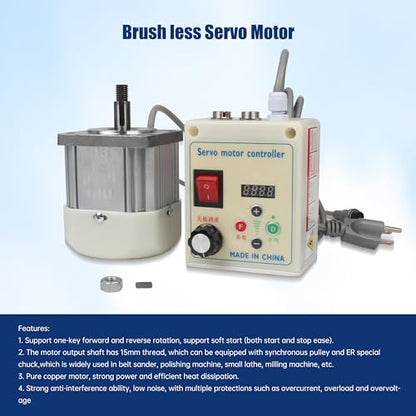 RATTMMOTOR 750W 110V Permanent Magnet Brushless Servo Motor 6500rpm