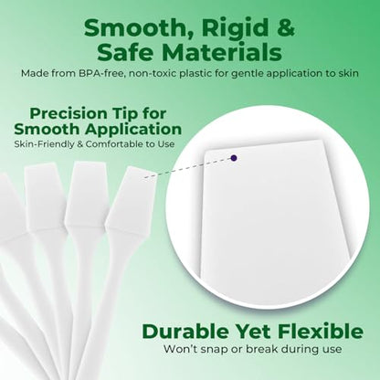 Kopperko Mini Skin Care Spatula, 2.5 Inch, 100 Pack, White - color: White, size: 100 Spatulas