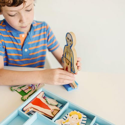 Melissa & Doug Magnetic Human Body Anatomy Play Set with 24 Magnetic Pieces and Storage Tray