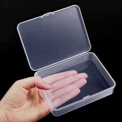 Jetec 6 Pieces Small Clear Plastic Storage Box, 4.5 x 3.3 x 1.2 Inch - size: 4.5 x 3.3 x 1.2 Inch