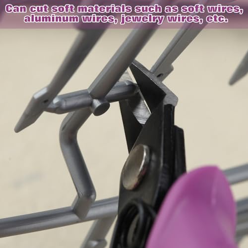 SPEEDWOX 4.5 Inch Flush Cutters for Jewellery Making Precision Electronics Flush Cutter Diagonal Cutting Pliers Craft Wire Cutters for Crafting Micro Wire Cutter Small Snips for Soft Wires - size: 4.5"