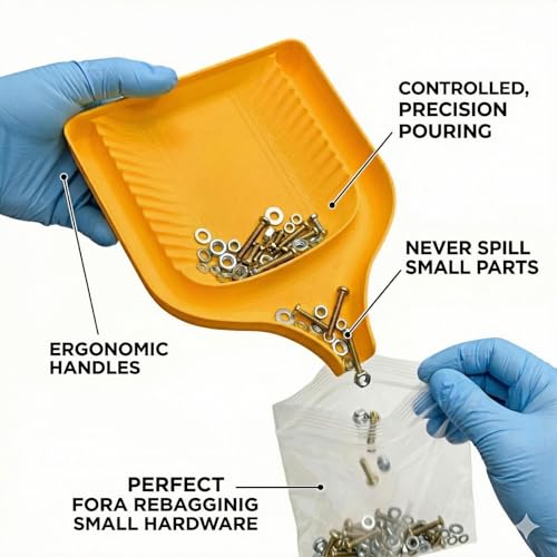 Multi-Purpose Sorting Funnel Tray – Quick Sorting Tray for All Kinds of Small Things,Easy Sorter Funnel Trays for Screws, Bolts, Lego Bricks, Micro SD Cards. (Orange) - color: Orange