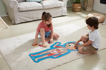 Hape Human Body Puzzle | 60 Oversized Pieces Educational Anatomy Jigsaw, Wooden Organs, for Children 4+ Years