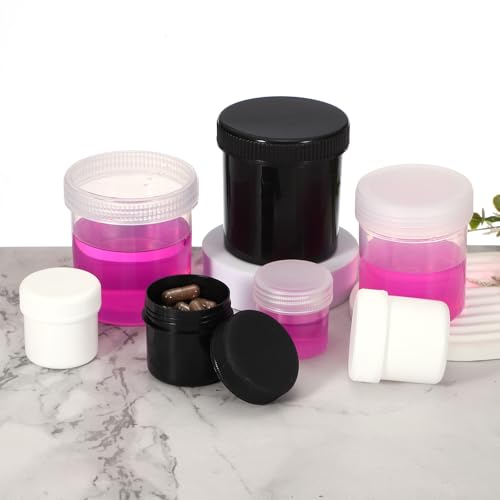PATIKIL Wide Mouth Lab Reagent Bottles 250ml (8oz), Clear 4 Pcs - color: Clear, size: 250ml