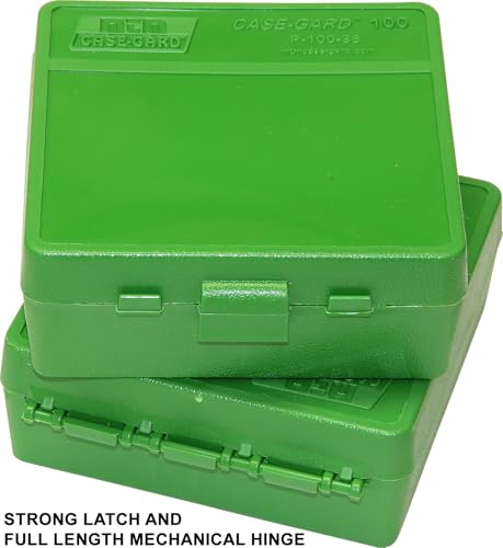 MTM 100 Round Flip-Top Ammo Box 38/357 Cal (Green) - color: Green