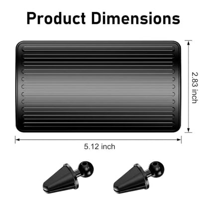 2 PCS Car AC Vent Deflector, Adjustable Car Air Direction Vent Deflector, Low Profile Plastic Air Vent Directing Baffle, Universal Auto Air Ventshade, Universal for Most Vehicles (Black)