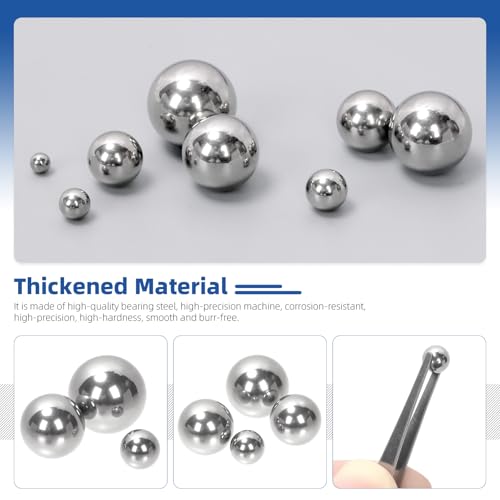 Glarks 330pcs 16 Sizes Precision Bearing Balls, Bearing Balls Assortment, Steel Ball Bearing for Machinery, Automotive, Valves, Ball Mill - style: 330pcs 16 sizes