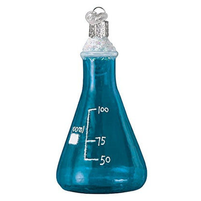 Old World Christmas Science Beaker Glass Blown Ornament for Christmas Tree