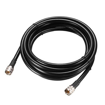 uxcell UHF Male PL-259 to UHF Male PL-259 Low Loss RG213 Coax Jumper Cable 3.66M/12Ft - size: 12 Feet