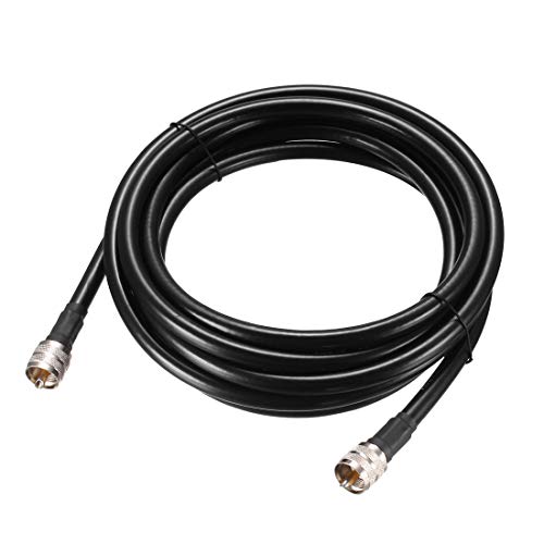 uxcell UHF Male PL-259 to UHF Male PL-259 Low Loss RG213 Coax Jumper Cable 3.66M/12Ft - size: 12 Feet