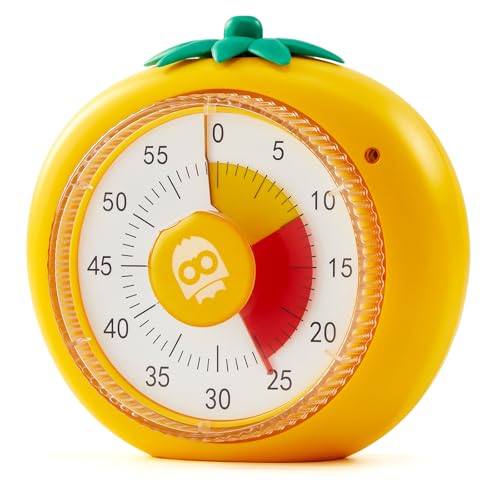Magnetic Visual Timer, 60-Minute Countdown for Kitchen Classroom Homework - color: Yellow