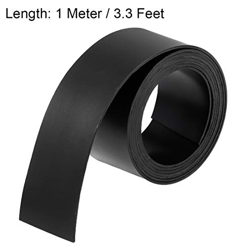 uxcell Dry Erase Magnetic Strip 1 Inch x 3.3 Feet Magnetical Sheet Labels Stickers Writable Black for Whiteboards Refrigerator and Crafts - color: Black