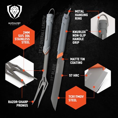Dalstrong BBQ Knife & Fork Set - 16" Grill Knife & 18" Meat Fork - size: Carving Set