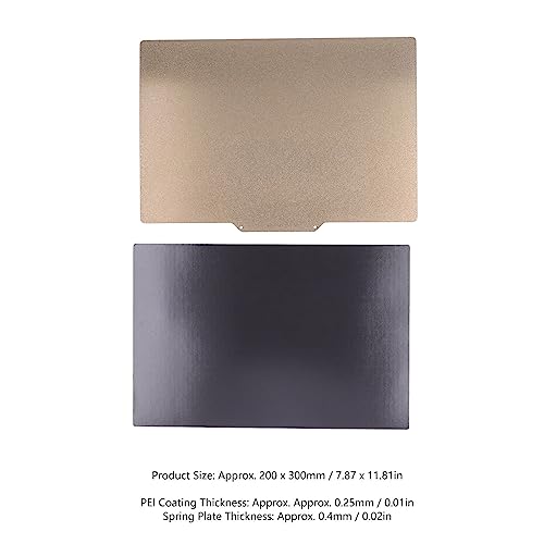 200x300mm Double Sided PEI Magnetic Flexible Build Plate for 3D Printer Heated Bed and Print Surface Accessory