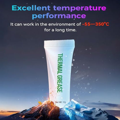 Creality Official 3D Printer High Thermal Grease, 350℃ High-Temperature Resistant Paste, Excellent Thermal Conductivity Grease for 3D Printer Hotend/Nozzle, Suitable for All 3D Printers (1PC) - size: 1 PCS, style: Thermal Grease