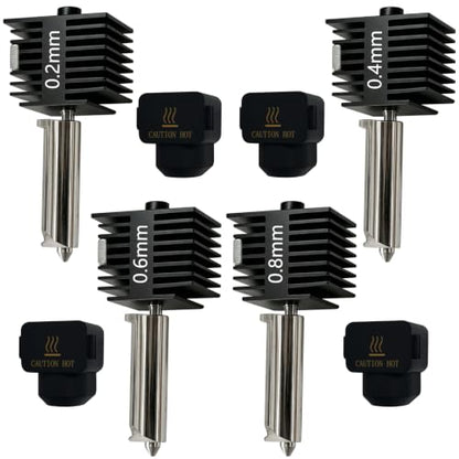 4 PCS A1 Mini/A1/A2L Hotend Kits 0.2/0.4/0.6/0.8MM Integrated Leak-Proof - size: 4PK