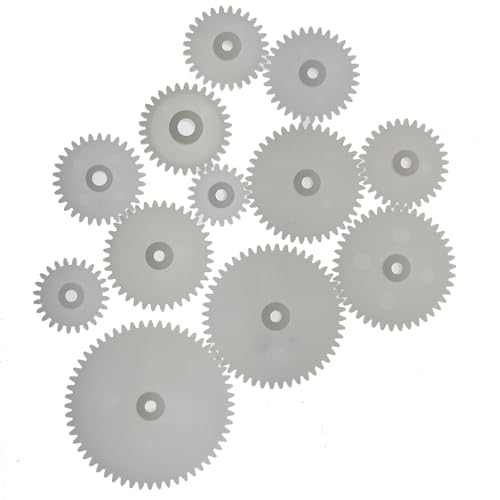MEETOOT 75PCS Gear Kit Transmission Cylindrical Plastic Motor Gear Kit Suitable for DIY Model Tech Build and DIY Car and Robot